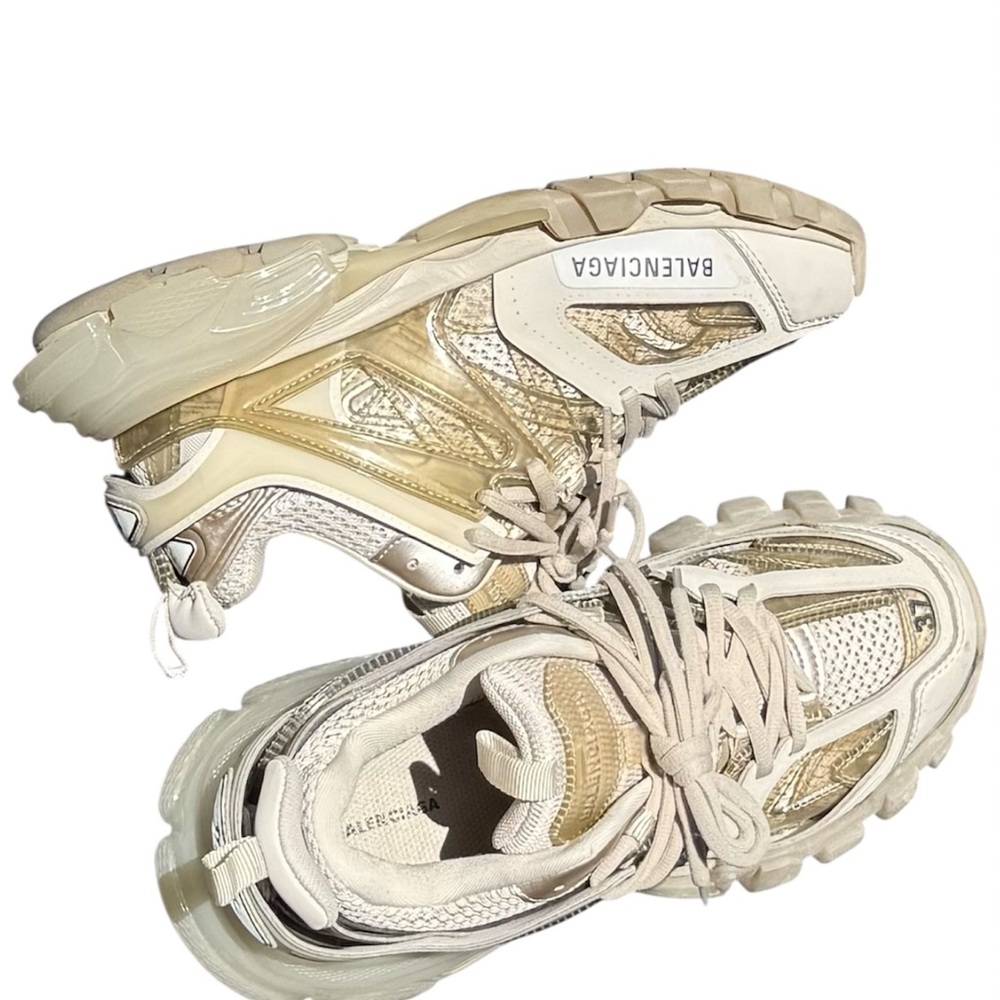 Beige Balenciage track shoes